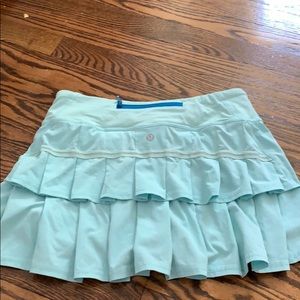 Light blue ruffle lululemon skirt